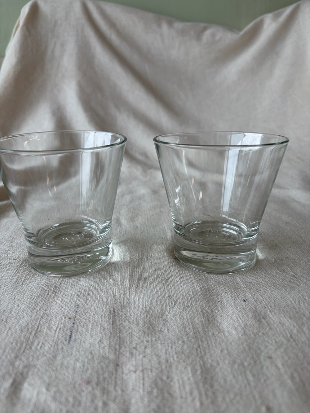 Posh Clear Glass Tumbler Pair